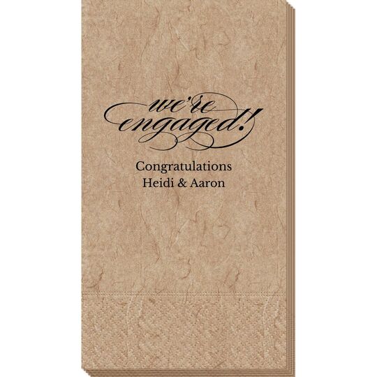 Script We're Engaged Bali Guest Towels